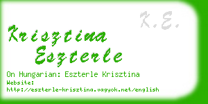 krisztina eszterle business card